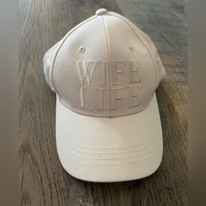 NEVER WORN - “Wife Life” Cream Hat